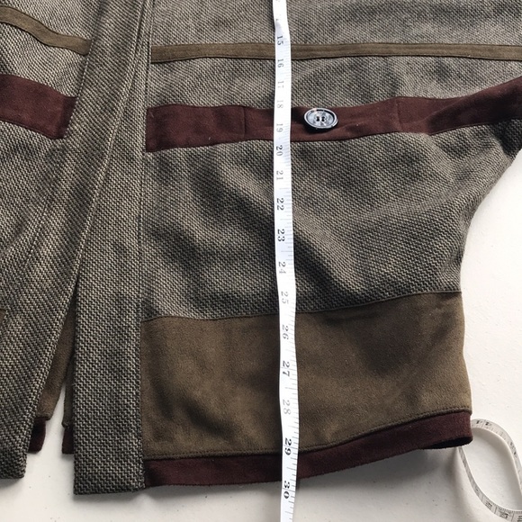 SUGAR Lips wool blend tweed button front cardigan poncho size Medium - Picture 9 of 11